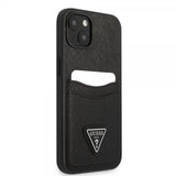 Guess iPhone 13 Skal Saffiano Double Cardslot Svart