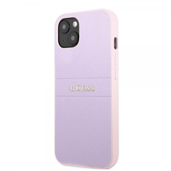 Guess iPhone 13 Skal Saffiano Metal Logo Lila