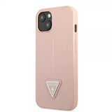 Guess iPhone 13 Skal Saffiano Metal Triangle Rosa
