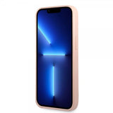 Guess iPhone 13 Skal Saffiano Metal Triangle Rosa