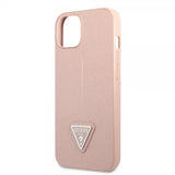 Guess iPhone 13 Skal Saffiano Metal Triangle Rosa