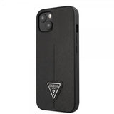 Guess iPhone 13 Skal Saffiano Metal Triangle Svart