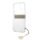 Guess iPhone 13 Skal Stripe Charm Brun