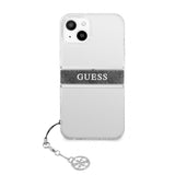 Guess iPhone 13 Skal Stripe Charm Grå