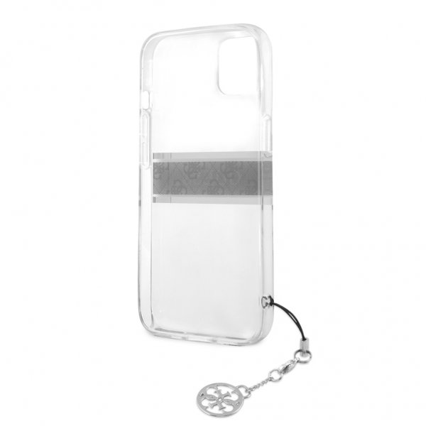 Guess iPhone 13 Skal Stripe Charm Grå