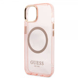 Guess iPhone 13 Skal Translucent MagSafe Rosa