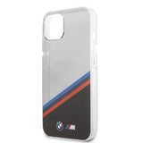 BMW iPhone 13 Skal Tricolor Stripe Transparent Svart