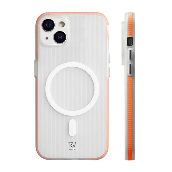 Rvelon iPhone 13/iPhone 14 Skal Korrugerad MagSafe Orange