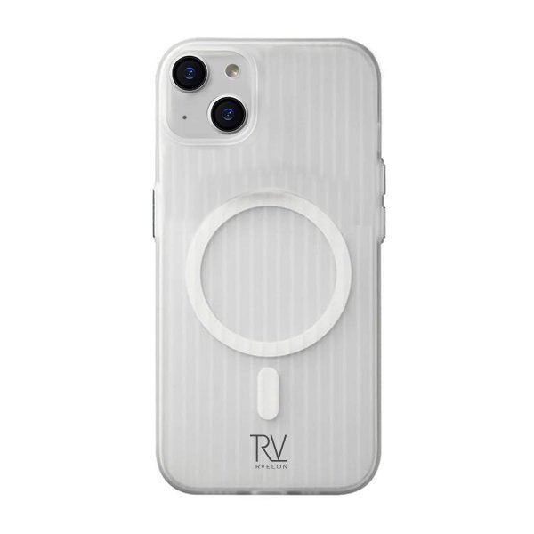Rvelon iPhone 13/iPhone 14 Skal Korrugerad MagSafe Vit