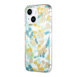 iPhone 13/iPhone 14 Skal Blommönster MagSafe Turkos
