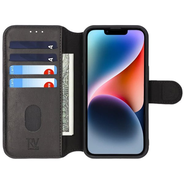 Rvelon iPhone 13/iPhone 14 Fodral 4 Kortfack MagSafe Svart