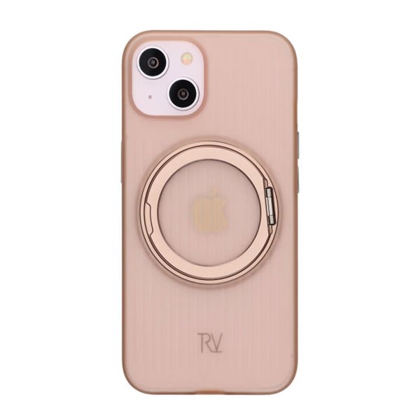 Rvelon iPhone 13/iPhone 14 Skal Roterbart MagSafe Stativ Brun