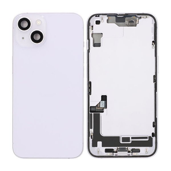 iPhone 14 Baksida med Komplett Ram - Lila