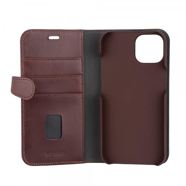 Buffalo iPhone 13/14/15 Fodral 2-in-1 Detachable Wallet Brun