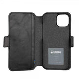 Krusell iPhone 14 Fodral Leather PhoneWallet Svart
