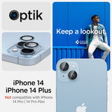 Spigen iPhone 14/iPhone 14 Plus Kameraskydd GLAS.tR EZ Fit Optik Pro Blå 2-pack