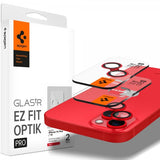 Spigen iPhone 14/iPhone 14 Plus Kameraskydd GLAS.tR EZ Fit Optik Pro Röd 2-pack