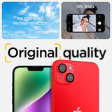 Spigen iPhone 14/iPhone 14 Plus Kameraskydd GLAS.tR EZ Fit Optik Pro Röd 2-pack