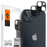 Spigen iPhone 14/iPhone 14 Plus Kameraskydd Glas.tR Optik 2-pack Svart