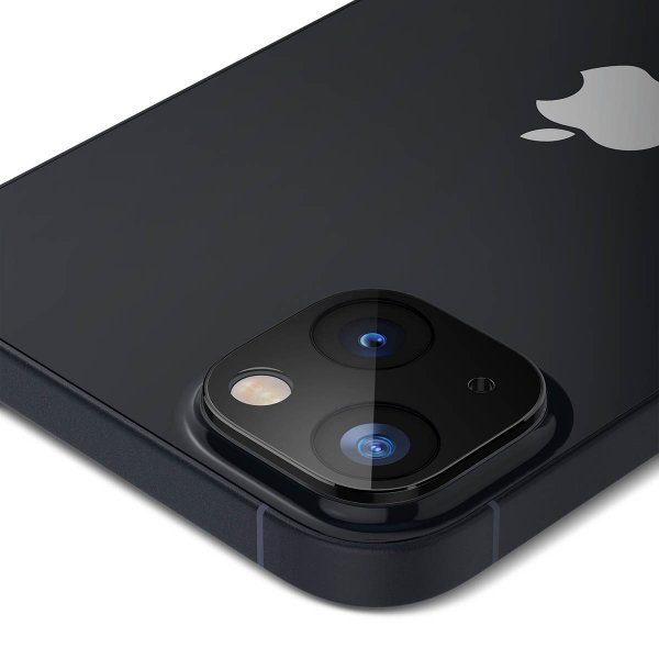 Spigen iPhone 14/iPhone 14 Plus Kameraskydd Glas.tR Optik 2-pack Svart