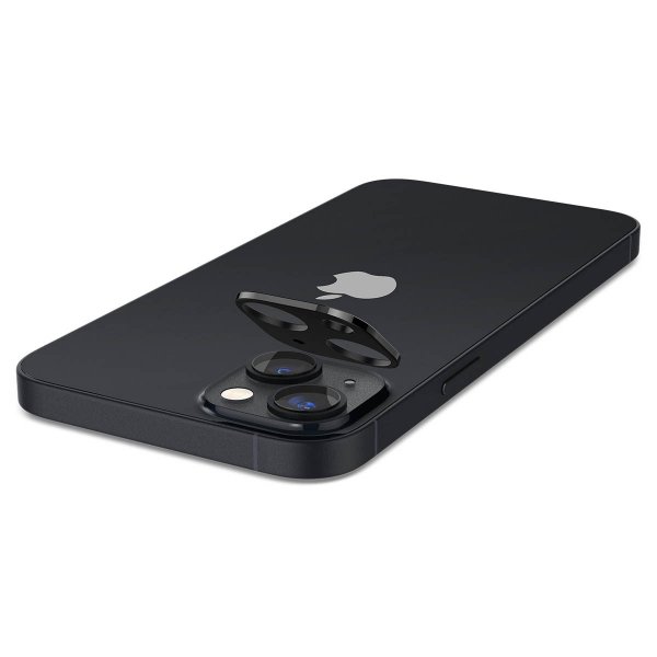 Spigen iPhone 14/iPhone 14 Plus Kameraskydd Glas.tR Optik 2-pack Svart