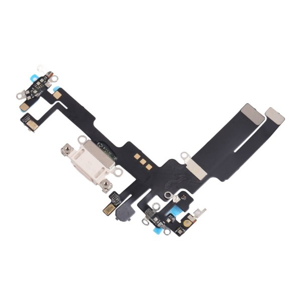 iPhone 14 Laddkontakt med Flexkabel Original - Vit