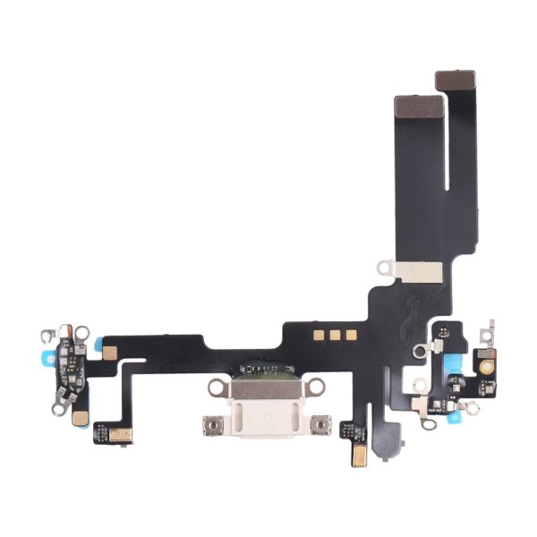 iPhone 14 Laddkontakt med Flexkabel Original - Vit