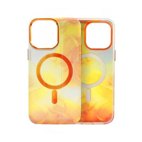 iPhone 14 Skal Mönster Abstrakt Orange