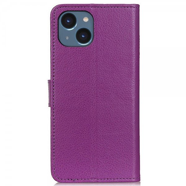 iPhone 14 Plus Fodral Litchi Lila