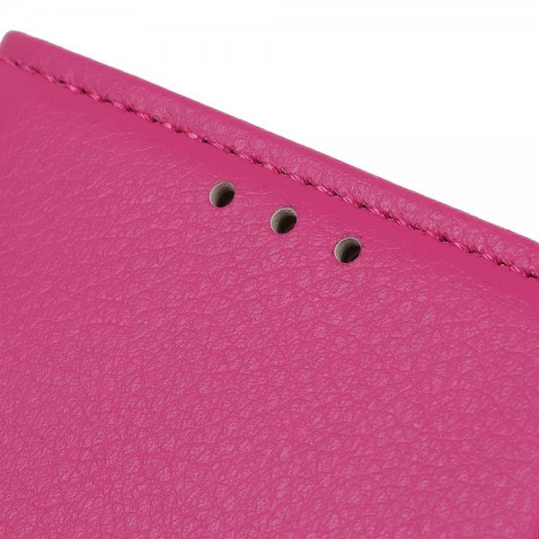 iPhone 14 Plus Fodral Litchi Magenta