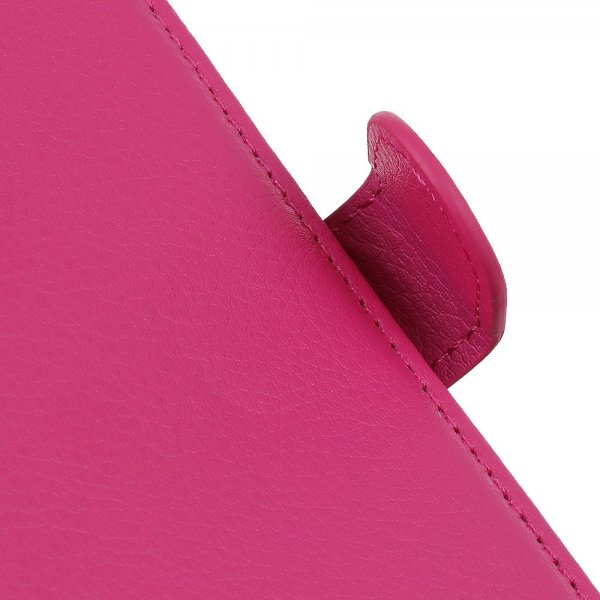 iPhone 14 Plus Fodral Litchi Magenta