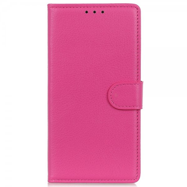 iPhone 14 Plus Fodral Litchi Magenta