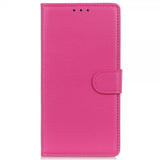 iPhone 14 Plus Fodral Litchi Magenta