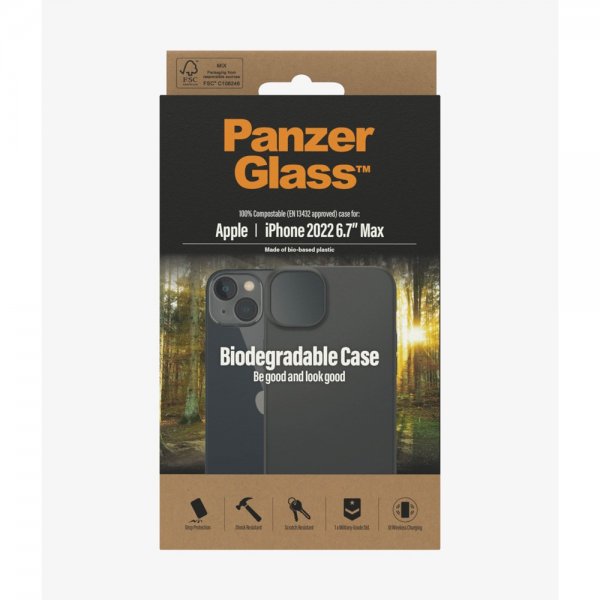 PanzerGlass iPhone 14 Plus Skal Biodegradable Case Svart