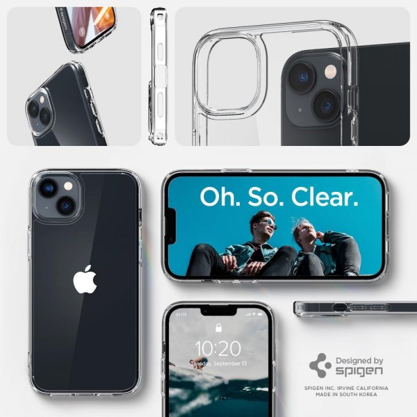 Spigen iPhone 14 Plus Skal Crystal Hybrid Crystal Clear