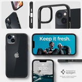 Spigen iPhone 14 Plus Skal Crystal Hybrid Matte Black