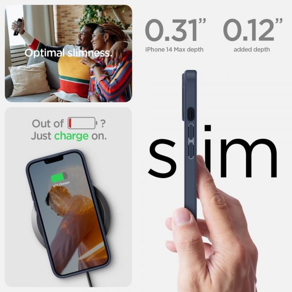 Spigen iPhone 14 Plus Skal Crystal Hybrid Navy Blue