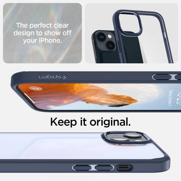 Spigen iPhone 14 Plus Skal Crystal Hybrid Navy Blue