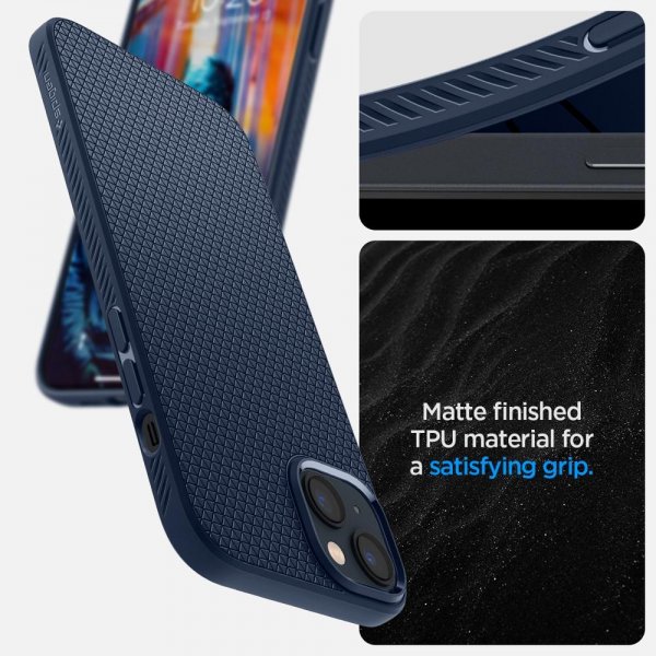 Spigen iPhone 14 Plus Skal Liquid Air Navy Blue
