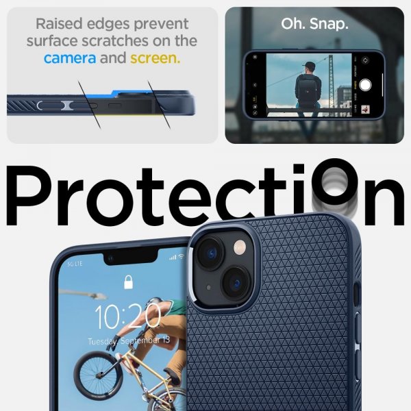 Spigen iPhone 14 Plus Skal Liquid Air Navy Blue