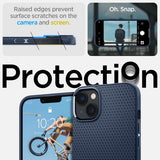 Spigen iPhone 14 Plus Skal Liquid Air Navy Blue