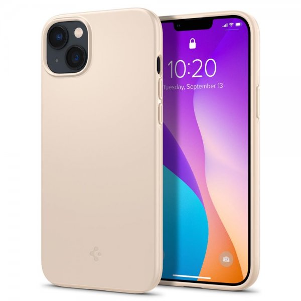 Spigen iPhone 14 Plus Skal Thin Fit Sand Beige
