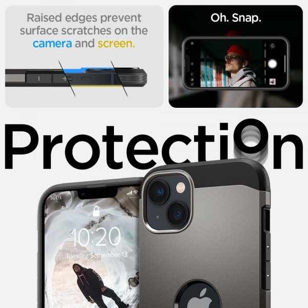 Spigen iPhone 14 Plus Skal Tough Armor MagFit Gunmetal