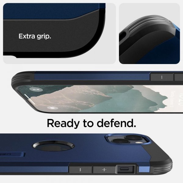 Spigen iPhone 14 Plus Skal Tough Armor MagFit Navy Blue
