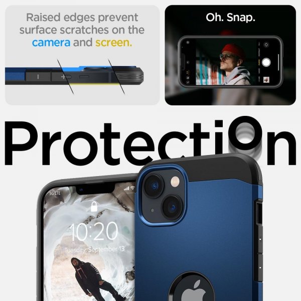 Spigen iPhone 14 Plus Skal Tough Armor MagFit Navy Blue