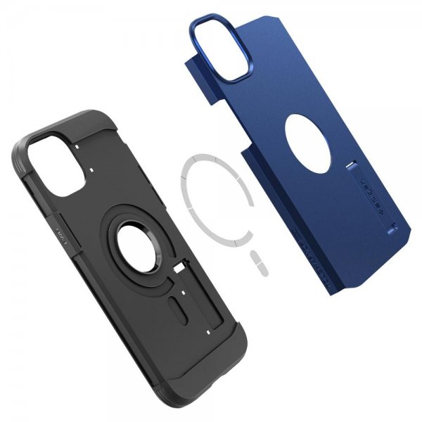 Spigen iPhone 14 Plus Skal Tough Armor MagFit Navy Blue