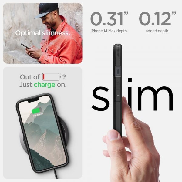 Spigen iPhone 14 Plus Skal Tough Armor MagFit Svart