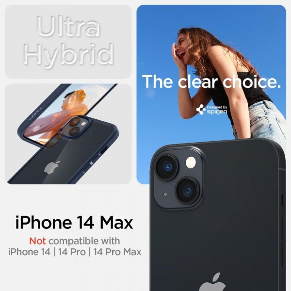 Spigen iPhone 14 Plus Skal Ultra Hybrid Navy Blue