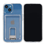 Rvelon iPhone 14 Skal med Stativ Korthållare Transparent