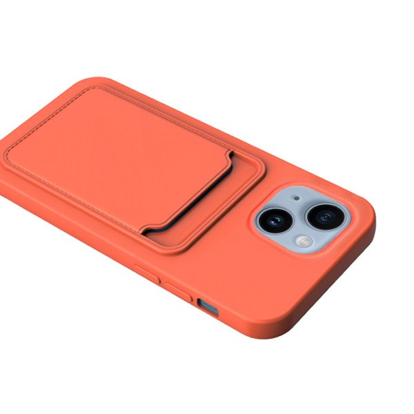 iPhone 14 Skal Korthållare Orange